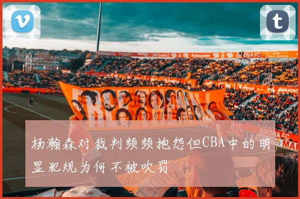 杨瀚森对裁判频频抱怨但CBA中的明显犯规为何不被吹罚
